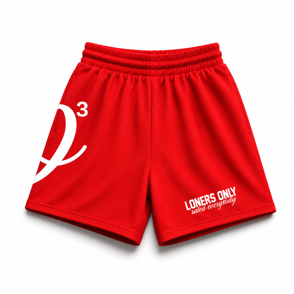"Just Red" Mesh Shorts