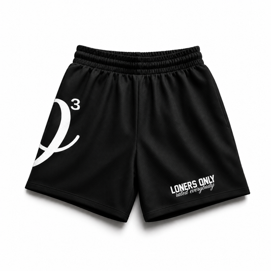 "Just Black" Mesh Shorts
